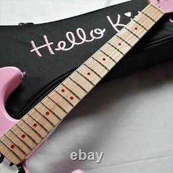 Fender x Hello Kitty 50e anniversaire Stratocaster blanche rose avec étui souple