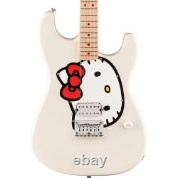Fender x Hello Kitty Stratocaster Édition Limitée Guitare Électrique, Blanche