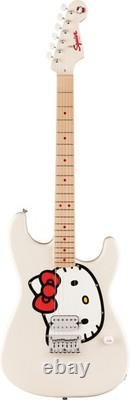 Fender x Hello Kitty Stratocaster Édition Limitée Guitare Électrique, Blanche