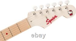Fender x Hello Kitty Stratocaster Édition Limitée Guitare Électrique, Blanche