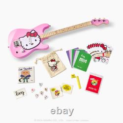 Fender x Loog Guitare Stratocaster Hello Kitty pour Enfants (Rose) - Sanrio 7456