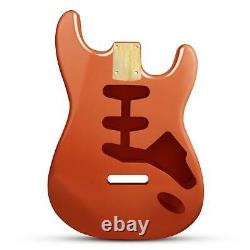 Fiesta Red Body Fender Stratocaster Compatible Guitar Body 2 Piece Alder