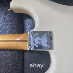 Guitare Électrique Fender Jimi Hendrix Stratocaster 6 Cordes Blanc Olympique