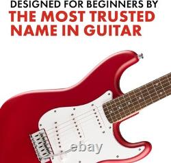 Guitare Électrique Fender Squier Debut Stratocaster Rouge Dakota Mat pour Débutants