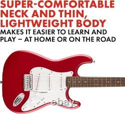 Guitare Électrique Fender Squier Debut Stratocaster Rouge Dakota Mat pour Débutants