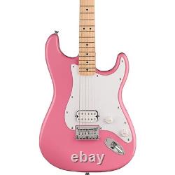 Guitare Électrique Squier Sonic Stratocaster HT H avec Touche en Érable Couleur Rose Fluo
