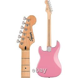 Guitare Électrique Squier Sonic Stratocaster HT H avec Touche en Érable Couleur Rose Fluo