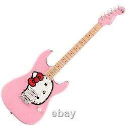 Guitare Électrique Squier par Fender Édition Limitée Hello Kitty Stratocaster Rose