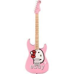 Guitare Électrique Squier par Fender Édition Limitée Hello Kitty Stratocaster Rose