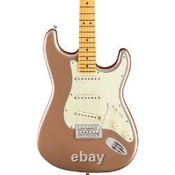 Guitare Fender American Professional Classic Stratocaster Touche en Érable Fini FM Or Foncé
