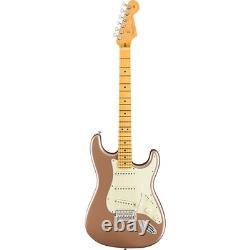 Guitare Fender American Professional Classic Stratocaster Touche en Érable Fini FM Or Foncé