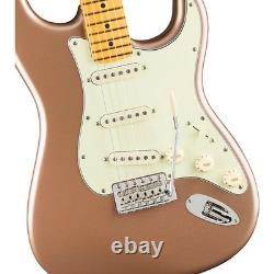 Guitare Fender American Professional Classic Stratocaster Touche en Érable Fini FM Or Foncé