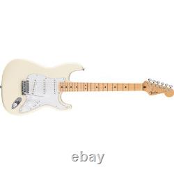 Guitare Fender Standard Stratocaster, érable, plaque de protection blanche, blanc olympique