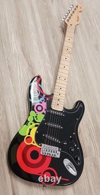 Guitare Fender Stratocaster Black Deco avec manche en érable Gilmour MOD Strat SSS LTD