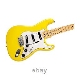 Guitare Fender Stratocaster jaune, édition limitée, fabriquée au Japon