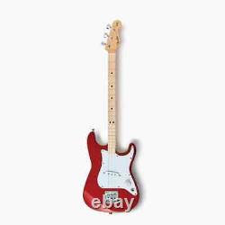 Guitare Loog Fender X Loog 3 cordes Stratocaster rouge pomme d'amour