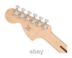 Guitare Squier Affinity Series Stratocaster Olympic White avec touche en érable, boîte ouverte