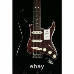 Guitare électrique Fender Made in Japan Hybrid II Series Stratocaster noire avec étui