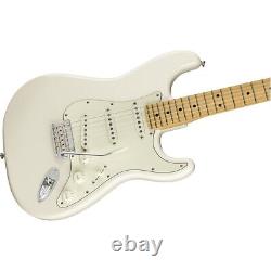 Guitare électrique Fender Player Stratocaster Strat avec touche en érable, blanc polaire