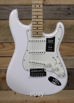 Guitare électrique Fender Player Stratocaster en blanc polaire avec touche en érable