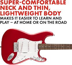 Guitare électrique Fender Squier Debut Series Stratocaster, guitare pour débutants, avec