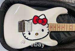 Guitare électrique Fender Squier x Hello Kitty Stratocaster blanche neuve avec sac