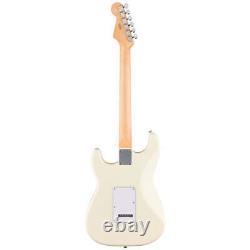 Guitare électrique Fender Standard Stratocaster avec touche en érable et pickguard blanc