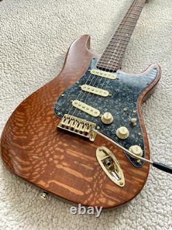 Guitare électrique Fender Style Leopardwood Stratocaster personnalisée LCG
