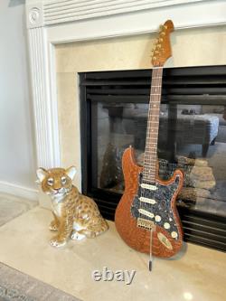 Guitare électrique Fender Style Leopardwood Stratocaster personnalisée LCG