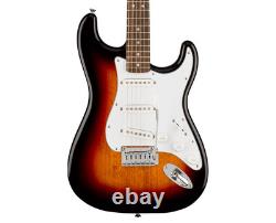 Guitare électrique Squier Affinity Series Stratocaster 3-Tone Sunburst avec touche en laurier, boîte ouverte