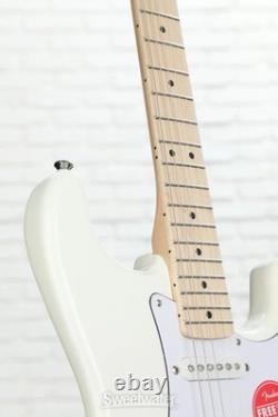 Guitare électrique Squier Affinity Series Stratocaster blanche olympique avec manche en érable