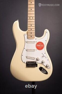 Guitare électrique Squier Affinity Stratocaster en érable blanche olympique