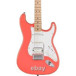 Guitare électrique Squier Sonic Stratocaster HSS avec touche en érable couleur corail tahitien