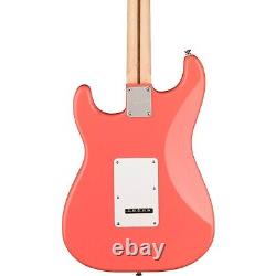 Guitare électrique Squier Sonic Stratocaster HSS avec touche en érable couleur corail tahitien