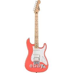 Guitare électrique Squier Sonic Stratocaster HSS avec touche en érable couleur corail tahitien