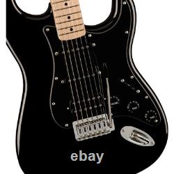 Guitare électrique Squier Sonic Stratocaster HSS avec touche en érable, noire