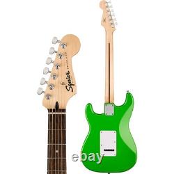 Guitare électrique Squier Sonic Stratocaster HSS avec touche en laurier, vert lime
