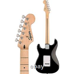 Guitare électrique Squier Sonic Stratocaster avec touche en érable, noire