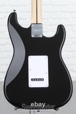 Guitare électrique Squier Sonic Stratocaster gaucher noire avec manche en érable