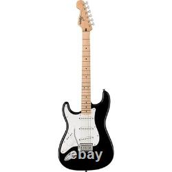 Guitare électrique Squier Sonic Stratocaster pour gaucher noire à 6 cordes avec vibrato