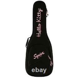 Guitare électrique Squier par Fender Limited Hello Kitty Stratocaster Rose avec étui