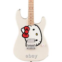 Guitare électrique Squier x Hello Kitty Stratocaster blanche