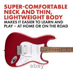 Guitare électrique Stratocaster HSS pour débutant Squier Fender Dakota Red série Debut