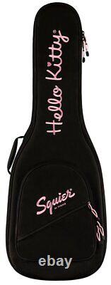 Guitare électrique rose Squier par Fender Limited Hello Kitty Stratocaster