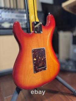 Guitare électrique style Stratocaster Plasma Rouge Arbre de Vie