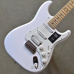 Guitariste de guitare électrique Fender Stratocaster HSS, touche en érable, blanc polaire