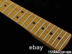 Joueur De Fender Stratocaster Strat Neck + Tuners 9.5 Radius C Ltd Érable Rôti