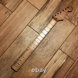 Manche Stratocaster en érable ondé torréfié finition satinée, compatible avec un corps Warmoth/Fender 0SMF
