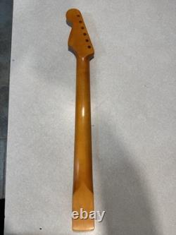 Manche Stratocaster relic aftermarket 100 % vernis nitrocellulosique et points en argile