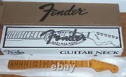 Manche de Stratocaster Fender American Pro II Scalloped avec 22 frettes en érable naturel, rayon de 9,5 pouces et nouvelle finition USBLEM